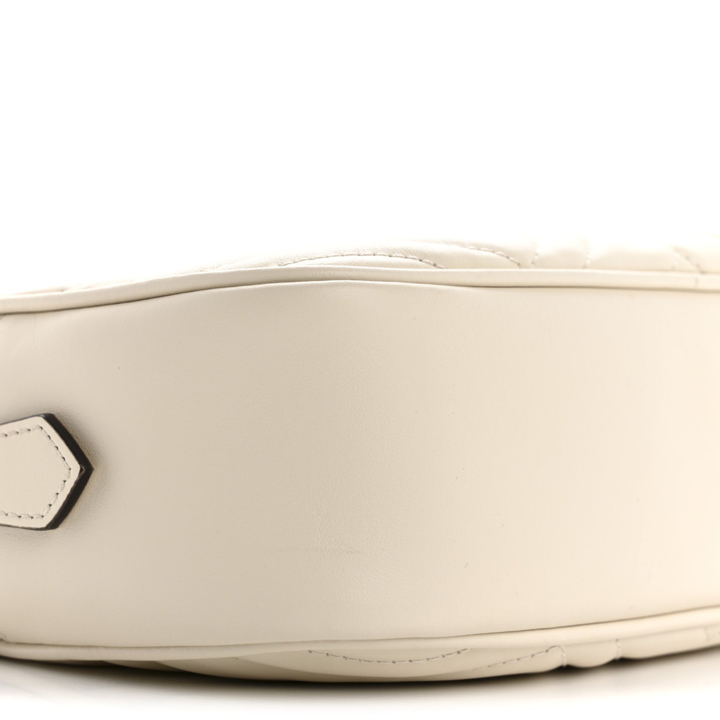 Calfskin Matelasse Small GG Marmont Chain Shoulder Bag White
