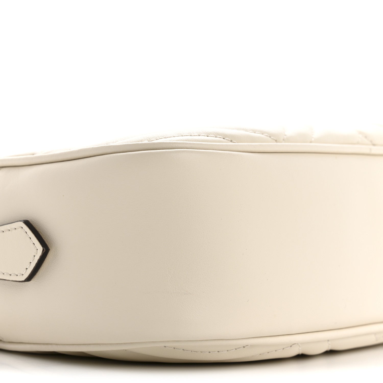 Gucci Calfskin Matelasse Small GG Marmont Chain Shoulder Bag White 9 of 10