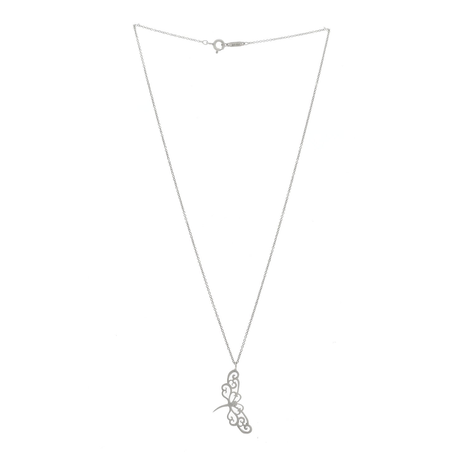 Tiffany Sterling Silver Enchant Dragonfly Pendant Necklace 3 of 5