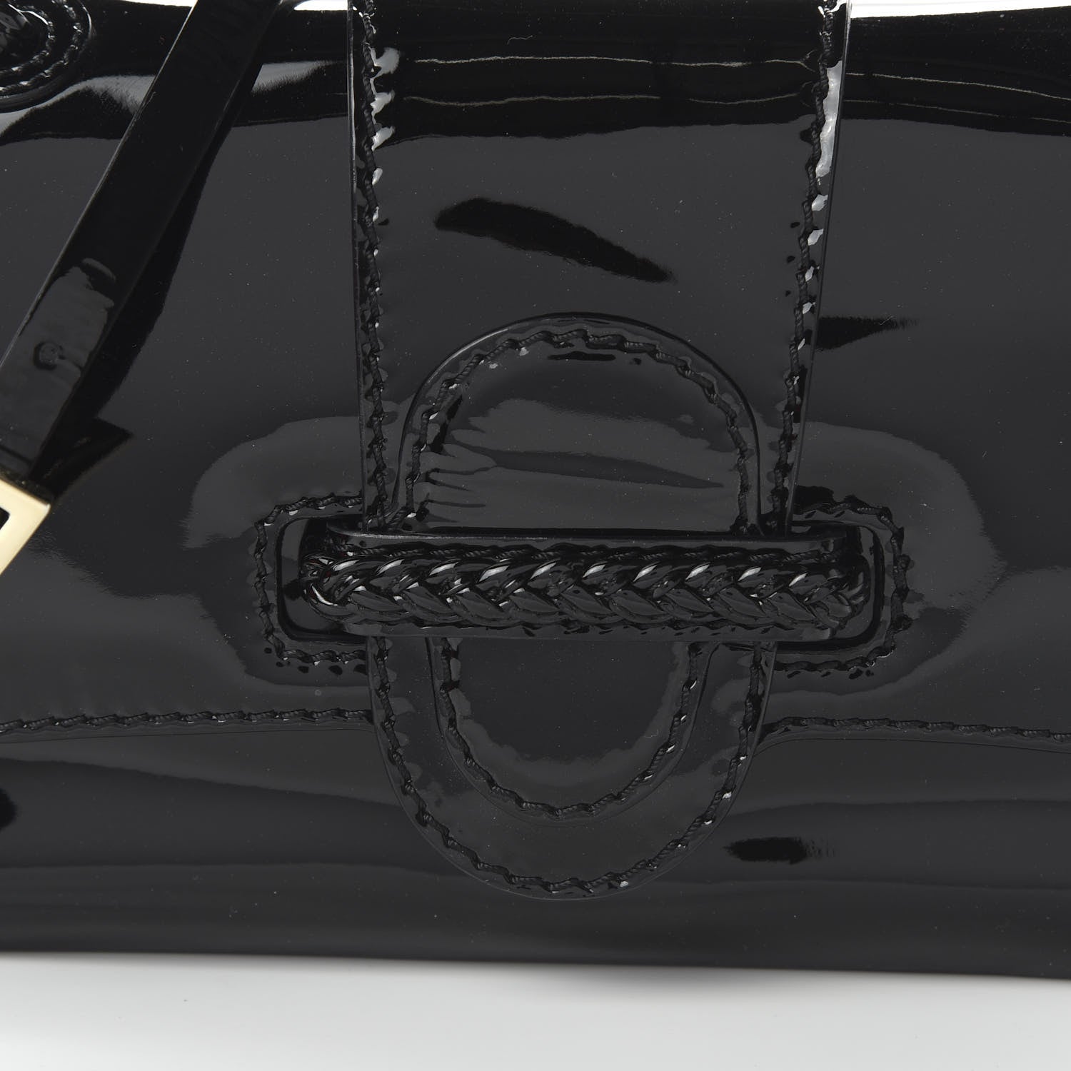 Valentino Garavani Patent Histoire Flap Black 9 of 12