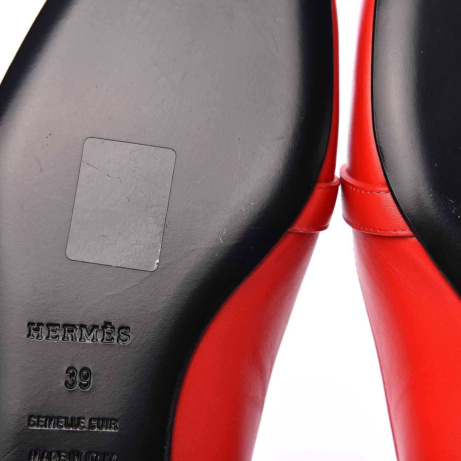 Hermes Calfskin Pegase Ballerina Flats 39 Rouge Piment 13 of 17