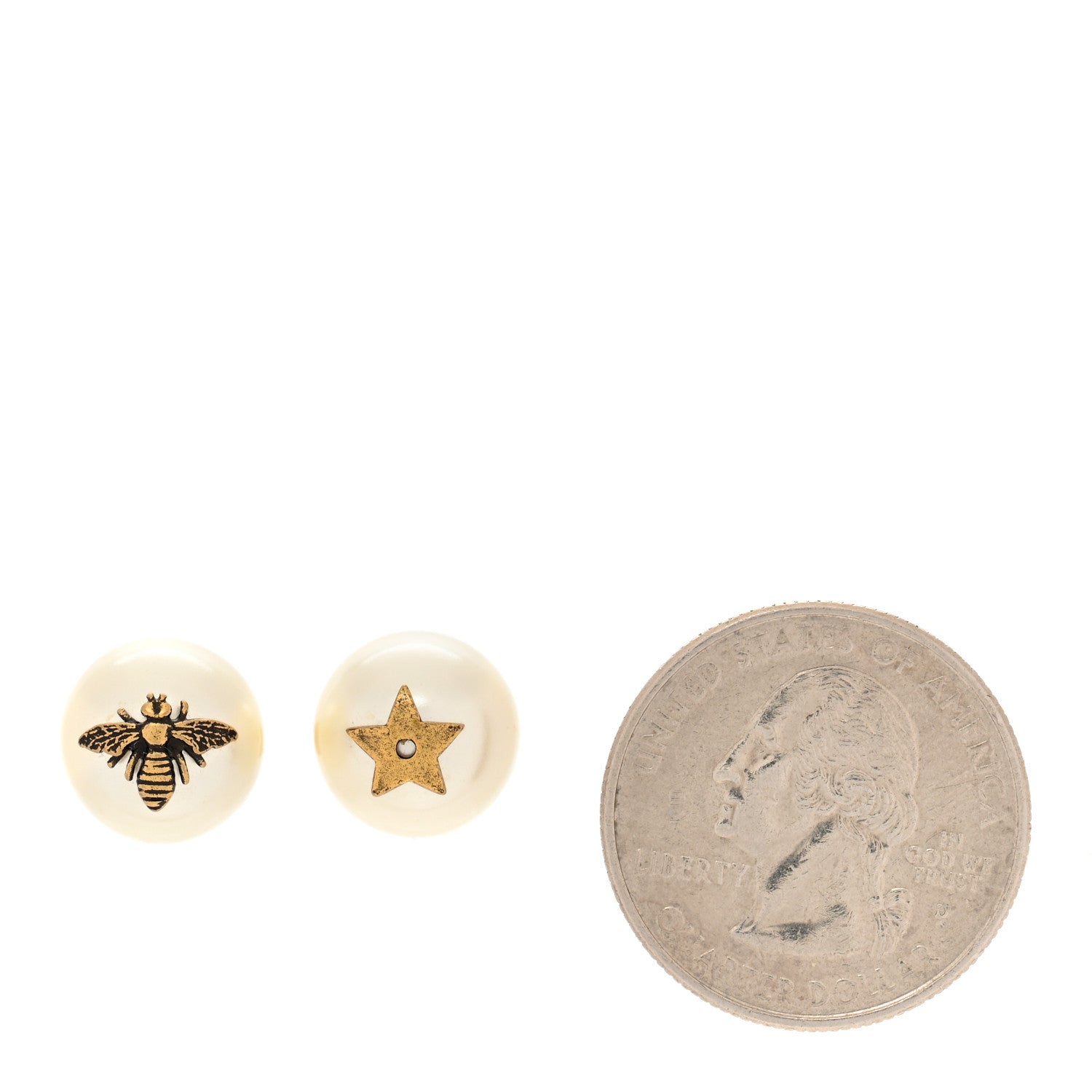 Christian Dior Pearl Bee Star Mise En Dior Tribal Earrings Gold 2 of 5