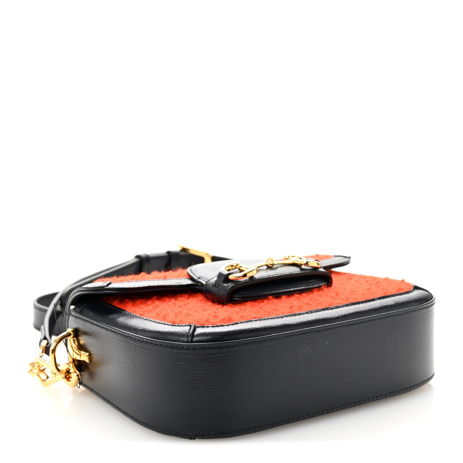 Gucci Casy Wool Azalea Calfskin Mini Horsebit 1955 Shoulder Bag Bitter Sweet Blue 4 of 10