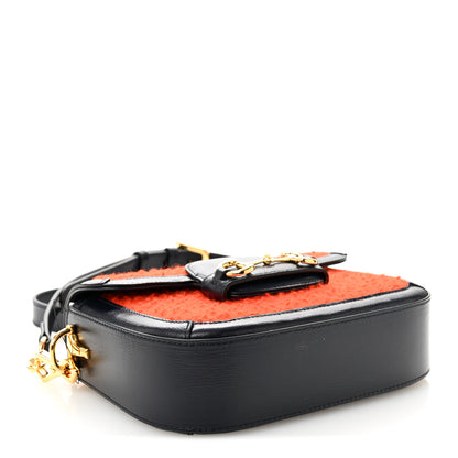 Gucci Casy Wool Azalea Calfskin Mini Horsebit 1955 Shoulder Bag Bitter Sweet Blue 4 of 10