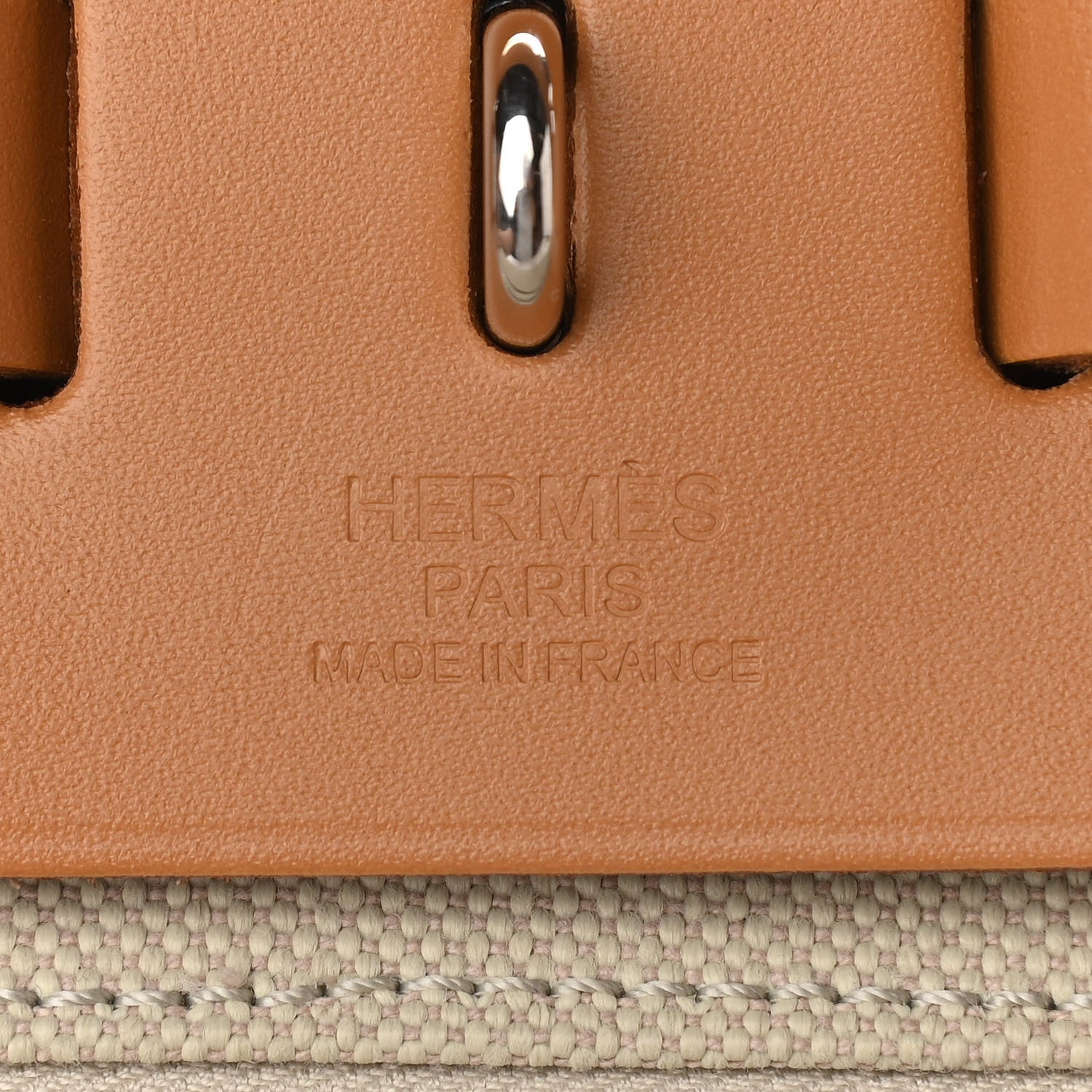 Hermes Military Toile Vache Hunter Herbag Zip 31 PM Beton Naturel 7 of 14