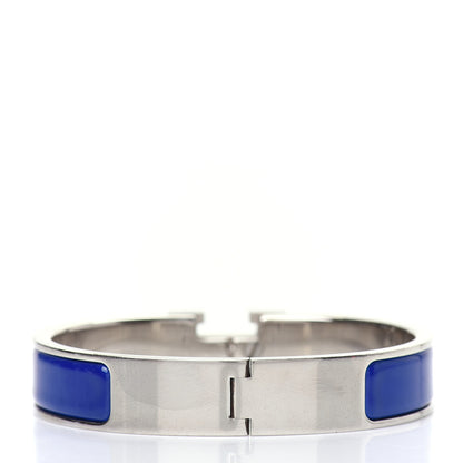 Hermes Narrow Enamel Clic Clac H Bracelet PM Bleu Royal 3 of 4