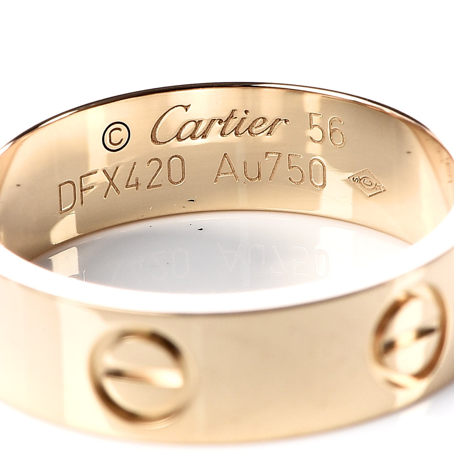 18K Yellow Gold 5.5mm LOVE Ring 56 7.5