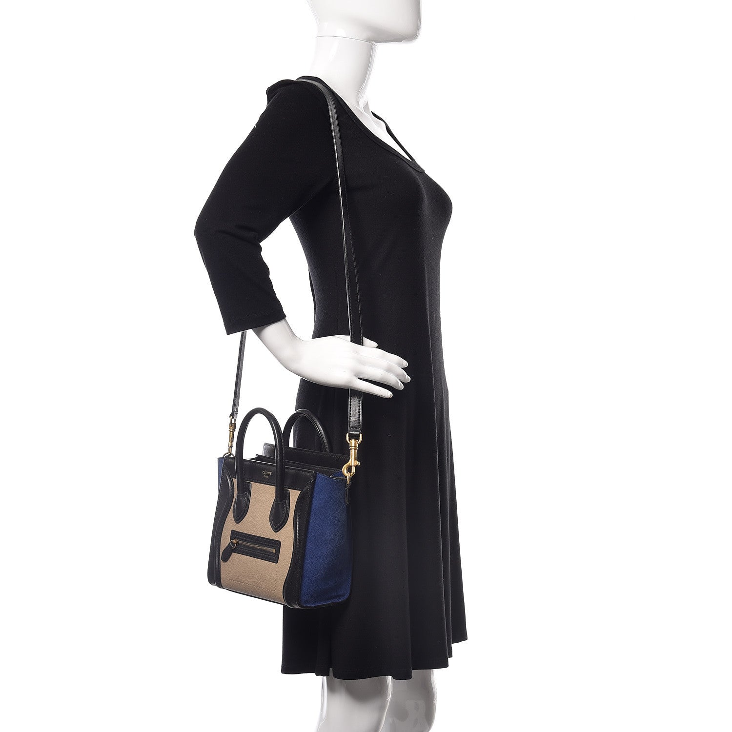 Celine Bullhide Calfskin Nubuck Nano Tri-Color Luggage Light Taupe 2 of 21