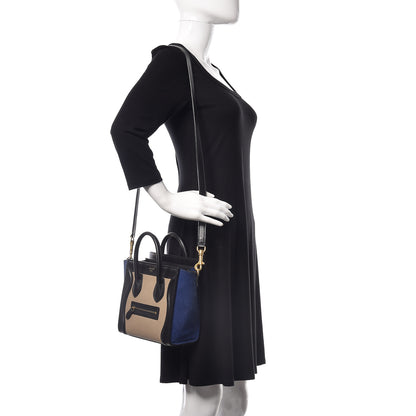 Celine Bullhide Calfskin Nubuck Nano Tri-Color Luggage Light Taupe 2 of 21