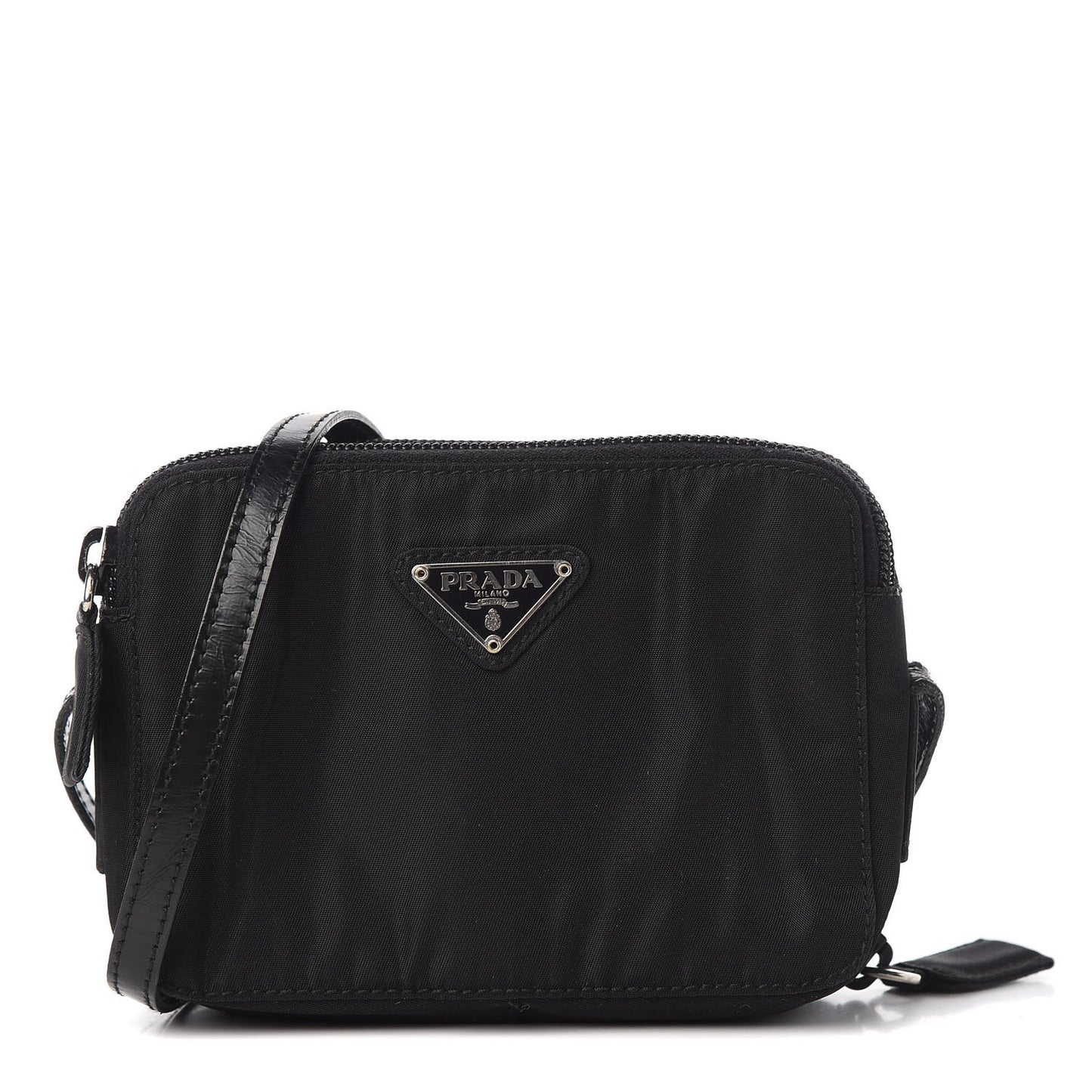 Tessuto Nylon Mini Camera Crossbody Black