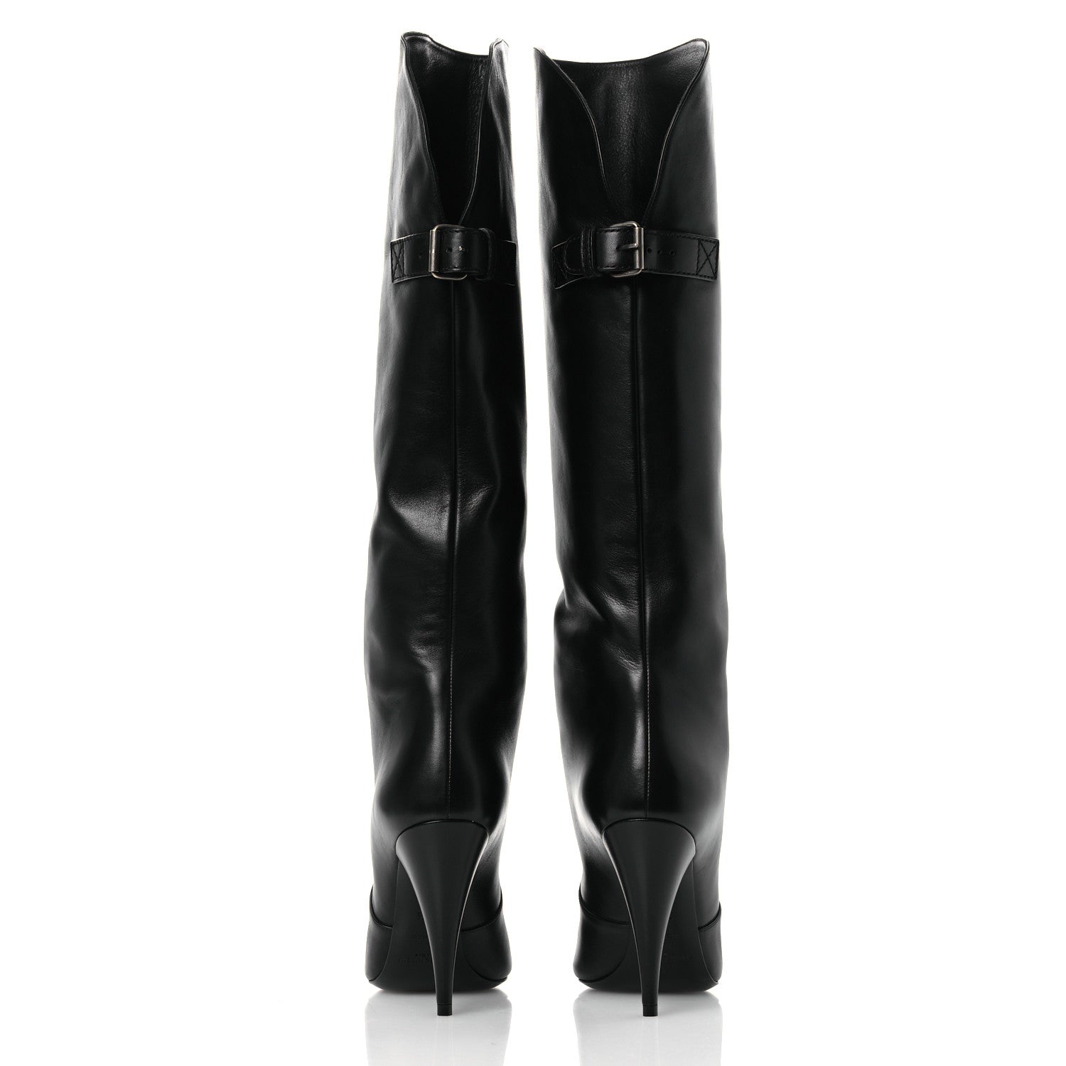Saint Laurent Lambskin Koller 110 Tall Boots 36.5 Black 6 of 11