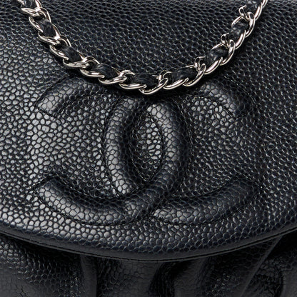 Chanel Caviar Half Moon Wallet On Chain WOC Black 9 of 11