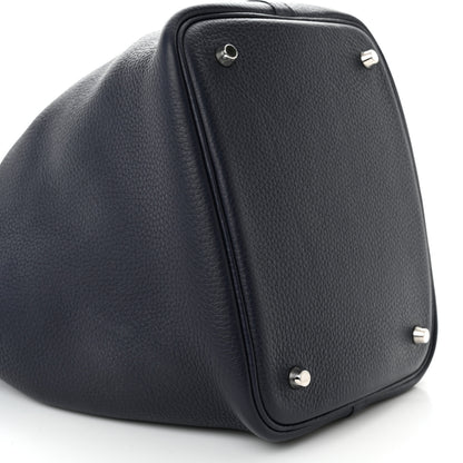 Hermes Taurillon Clemence Picotin Lock 22 MM Bleu Nuit 9 of 11