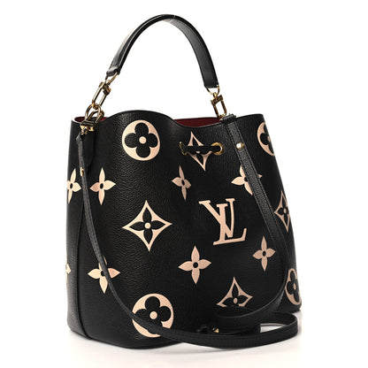 Louis Vuitton Empreinte Monogram Giant Neonoe MM Black Beige 4 of 11