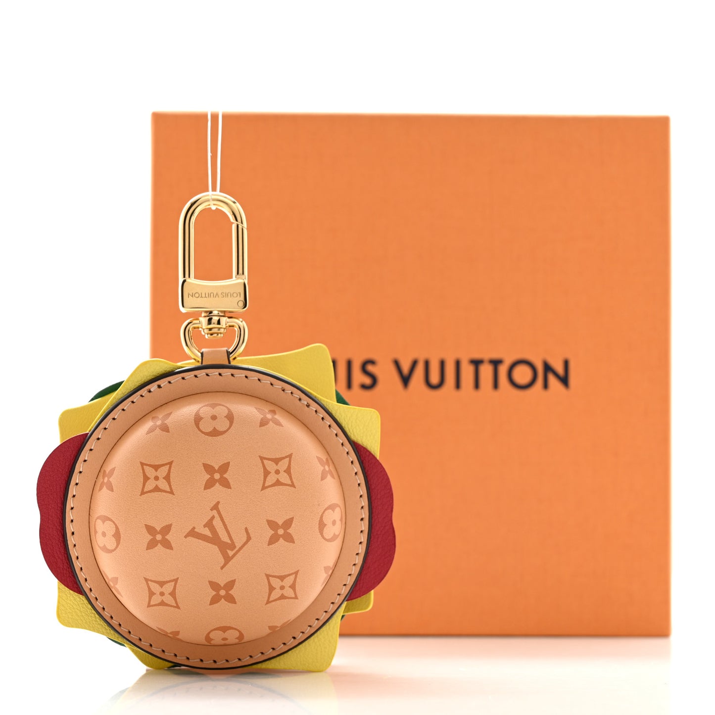 Monogram Calfskin Burger Pouch Charm Bag Charm