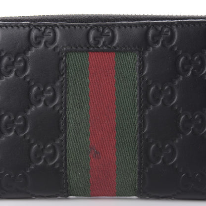 Gucci Guccissima Web Zip Around Wallet Black 10 of 12