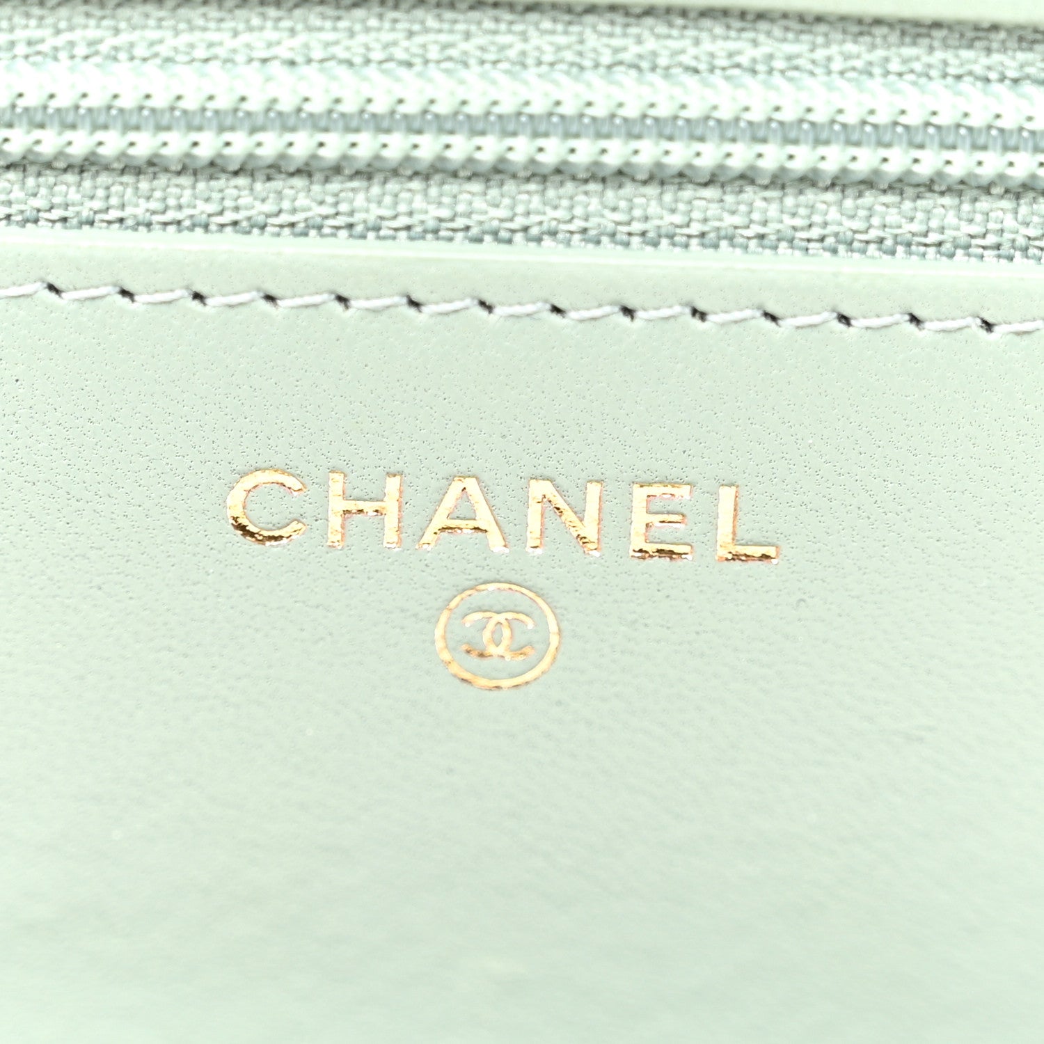 Chanel Lambskin Quilted Trendy CC Wallet On Chain WOC Grey 6 of 11