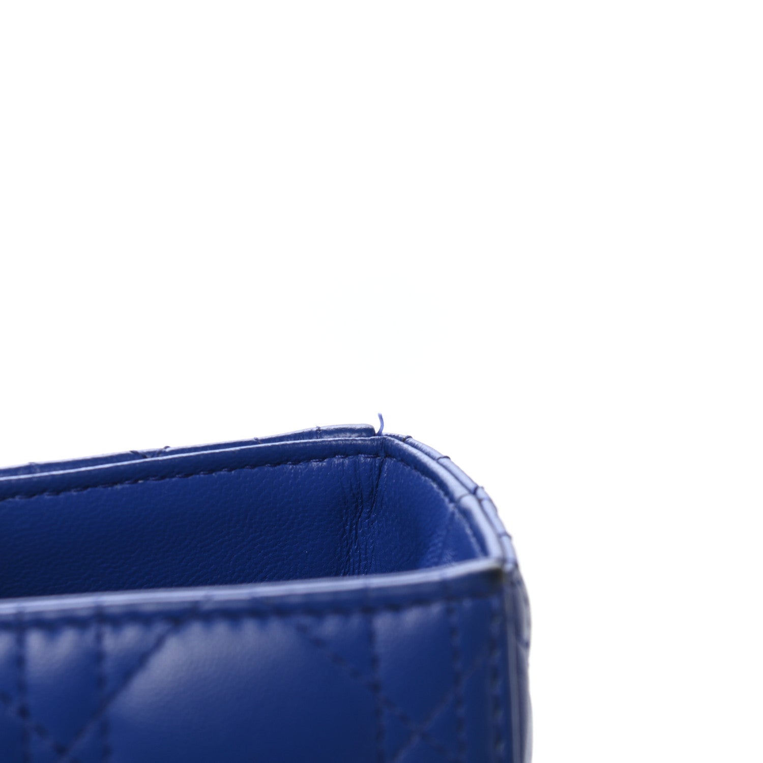 Christian Dior Lambskin Cannage Large Lady Dior Blue 10 of 10