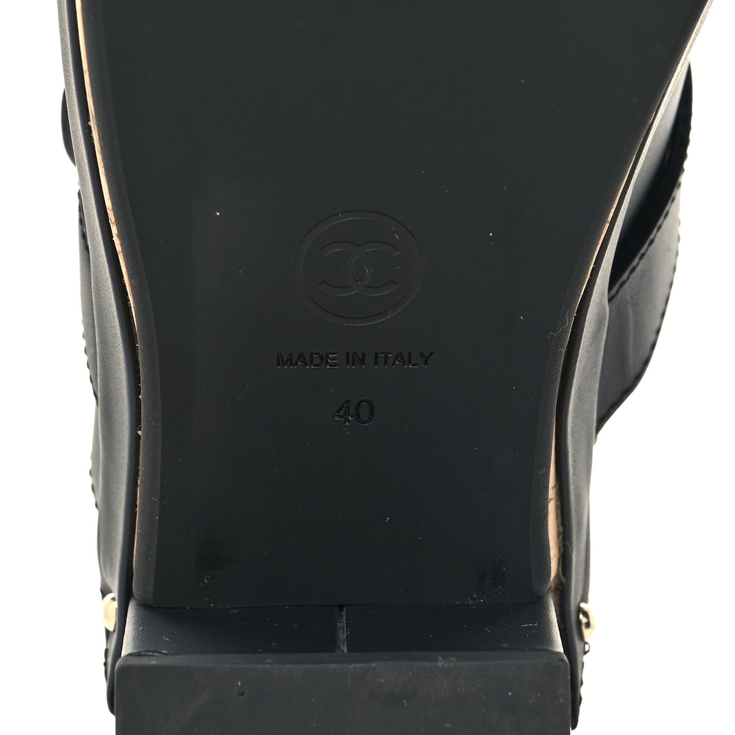 Calfskin CC Turn Lock Clogs 40 Black