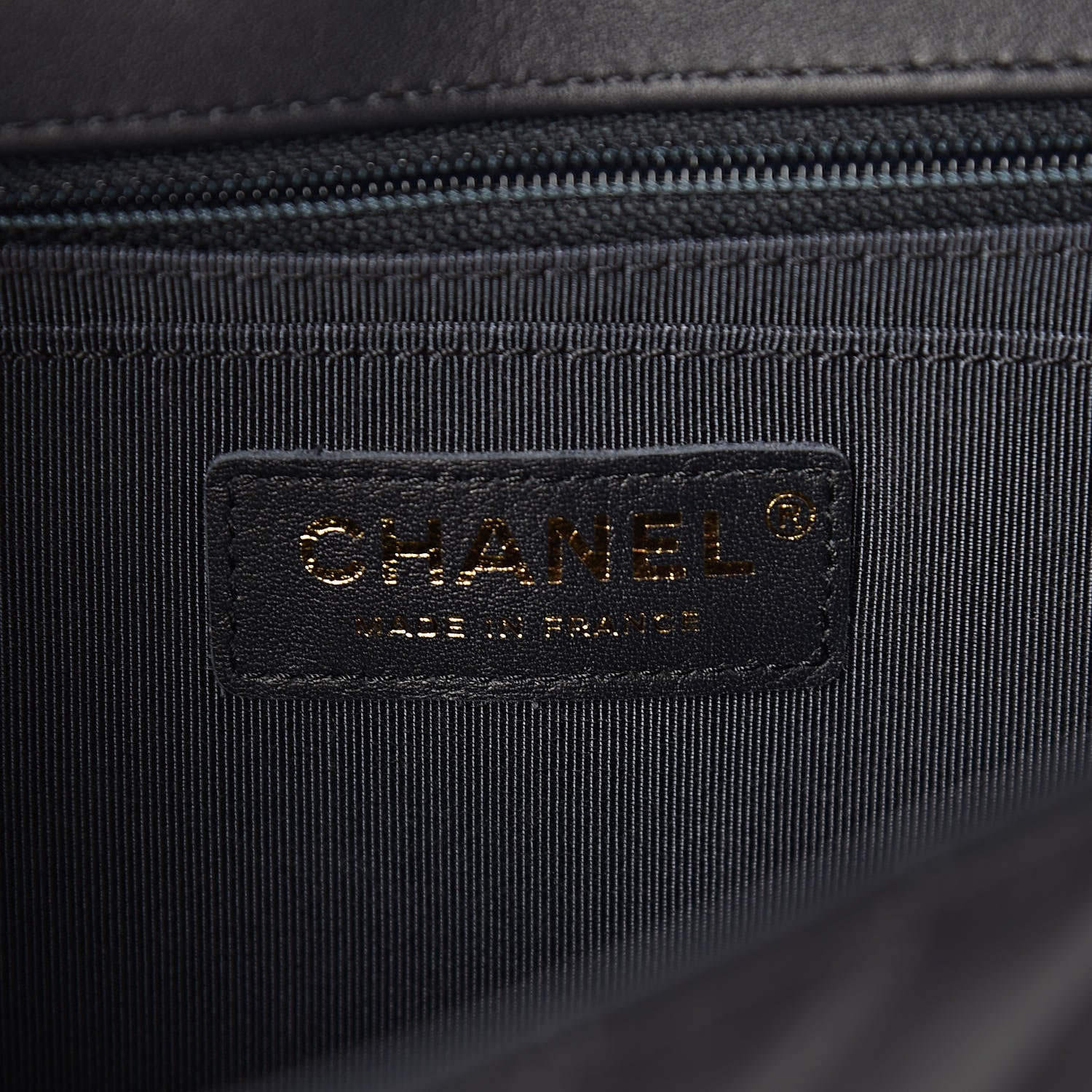 Chanel Calfskin Chevron Quilted Statement Flap Navy Blue 6 of 11