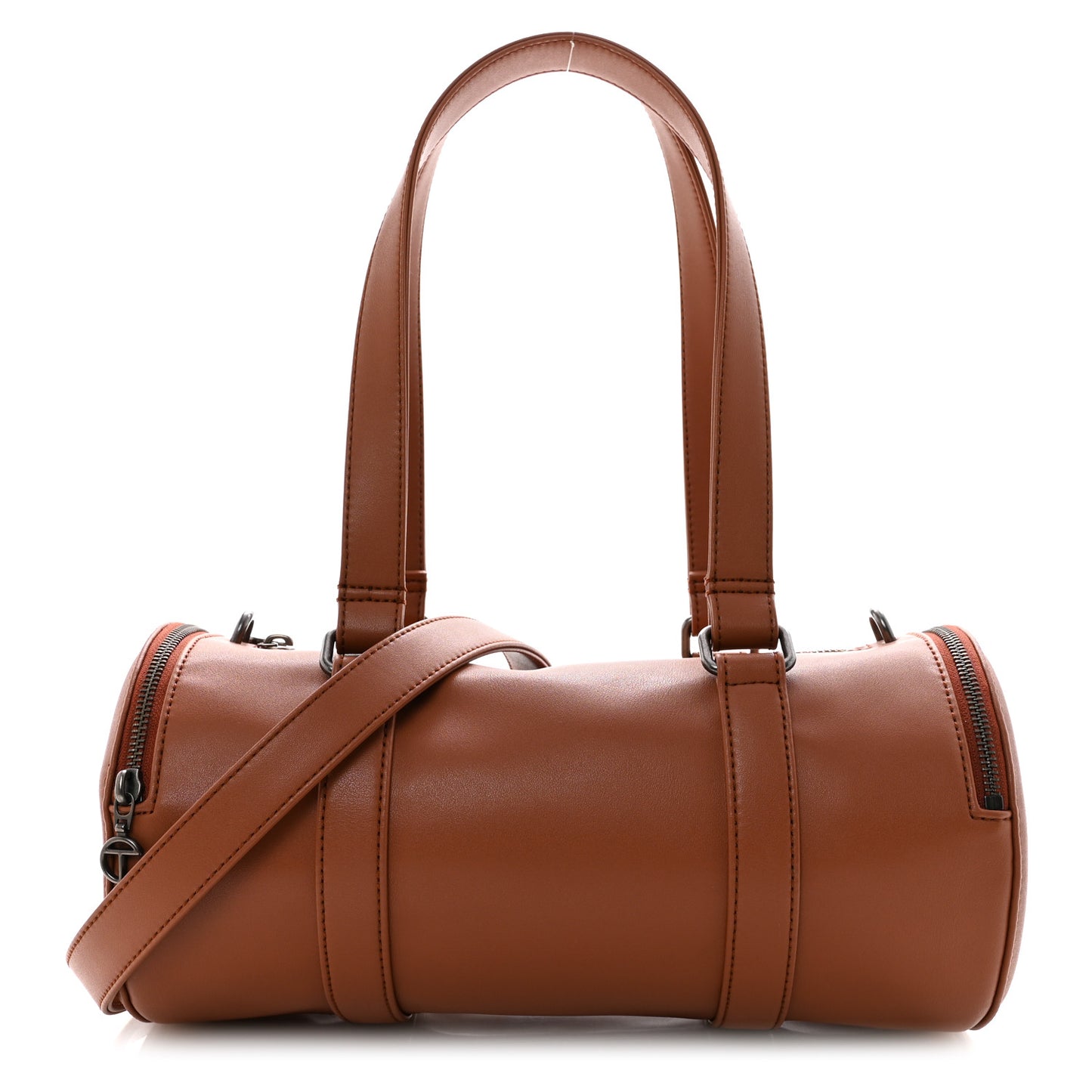 Vegan Leather Medium Duffle Brown