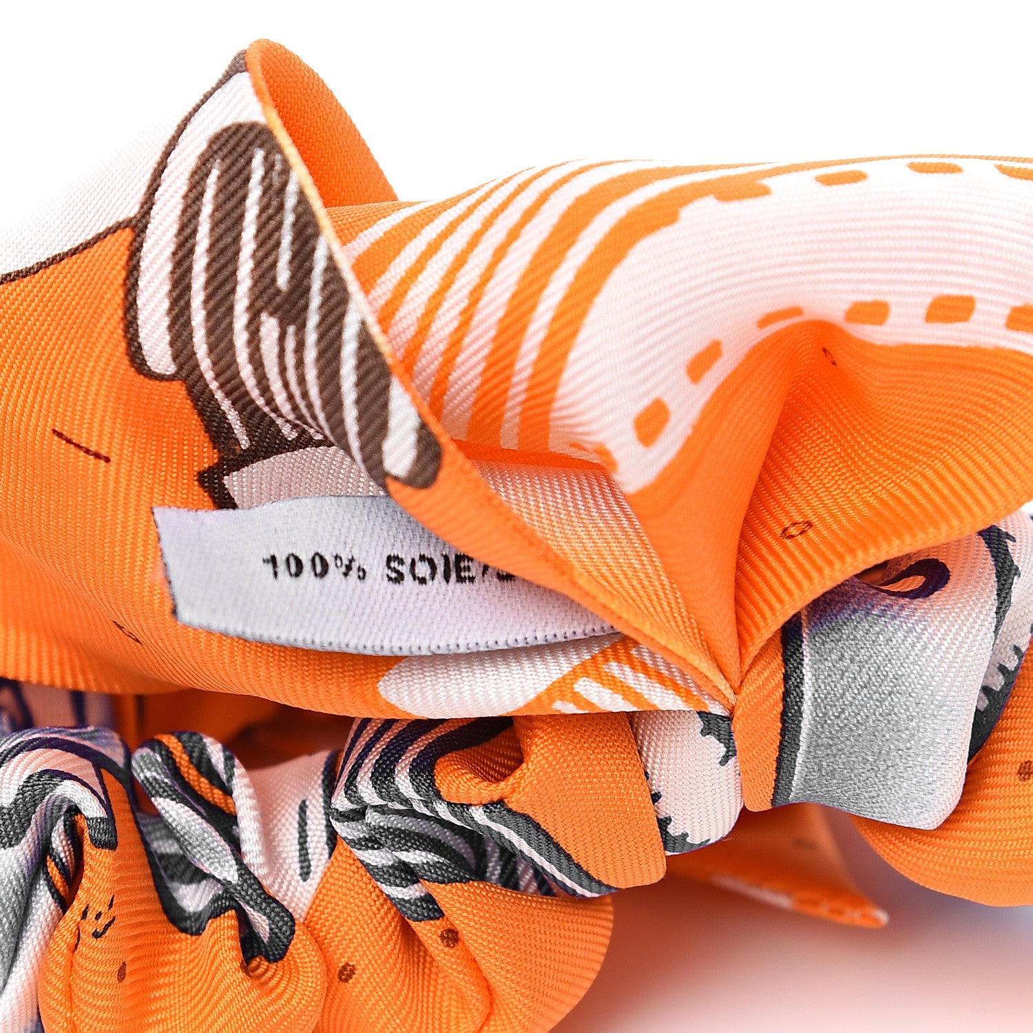 Hermes Silk Bella Twilly Scrunchie 3 of 5
