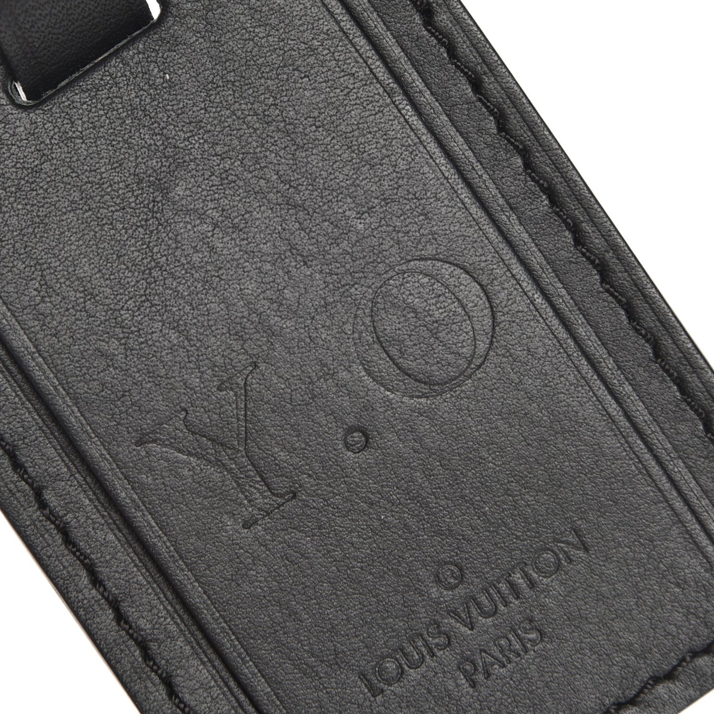 Calfskin Luggage Tag Black