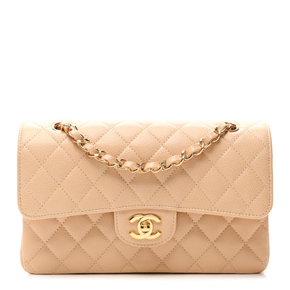 Chanel Caviar Quilted Small Double Flap Beige 1 of 10