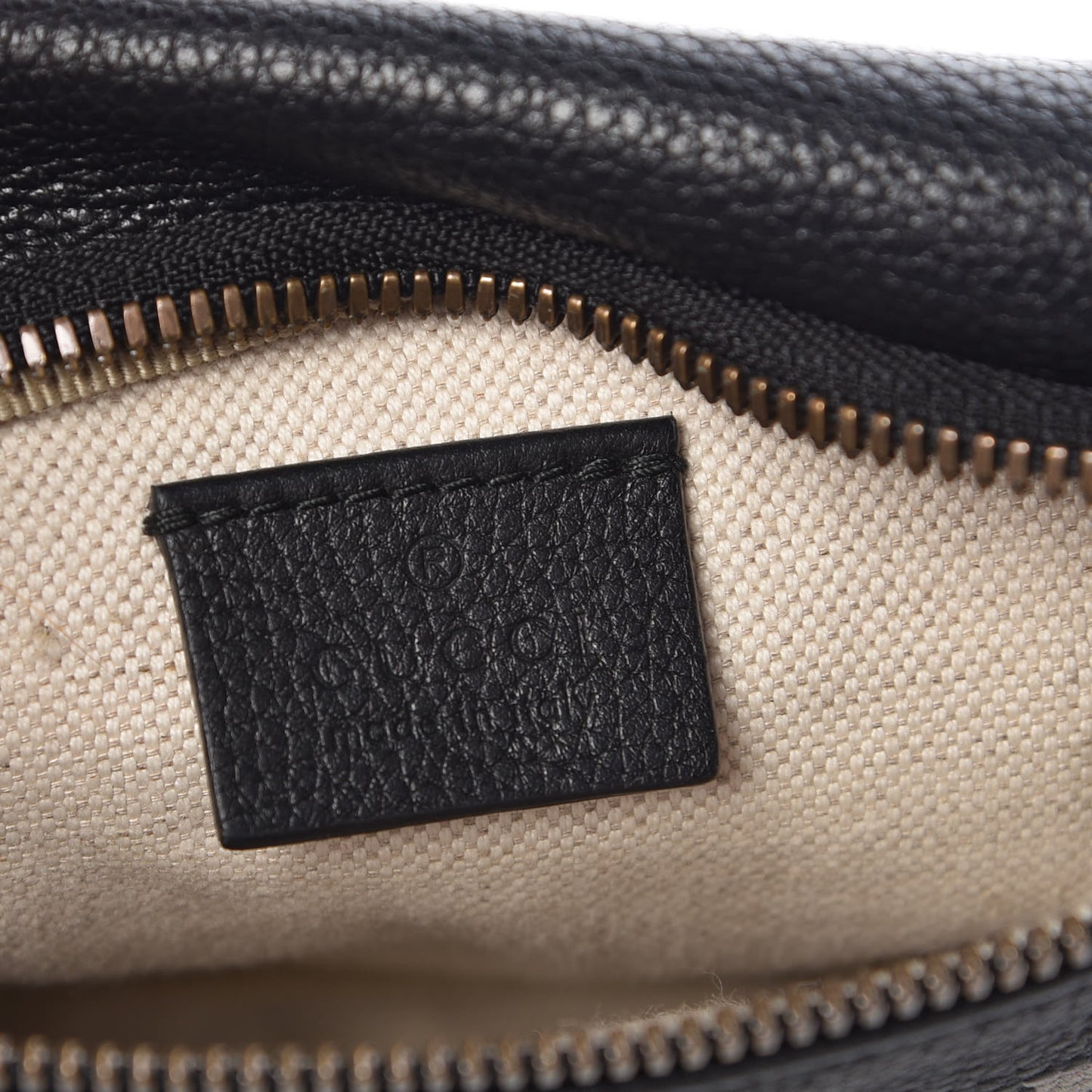 Grained Calfskin Small Logo Belt Bag Black