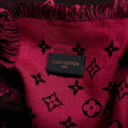 Louis Vuitton Silk Wool Monogram Shawl 3 of 4