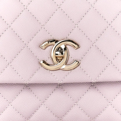 Chanel Caviar Quilted Small Coco Handle Flap Light Pink 9 of 11