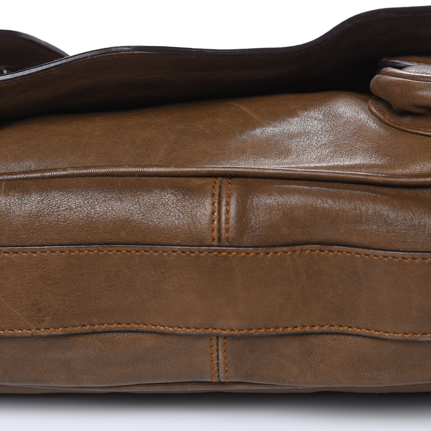 Christian Dior Calfskin Medium Gaucho Double Saddle Brown 9 of 19