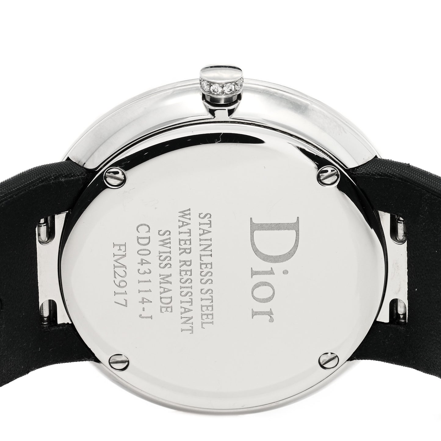 Stainless Steel Satin Diamond Bezel Mother of Pearl 38mm La D De Dior Quartz Watch