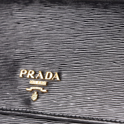 Prada Vitello Move Continental Wristlet Wallet Black 5 of 9