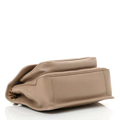 Saint Laurent Lambskin Matelasse Monogram Medium Niki Chain Satchel Dark Beige 3 of 12