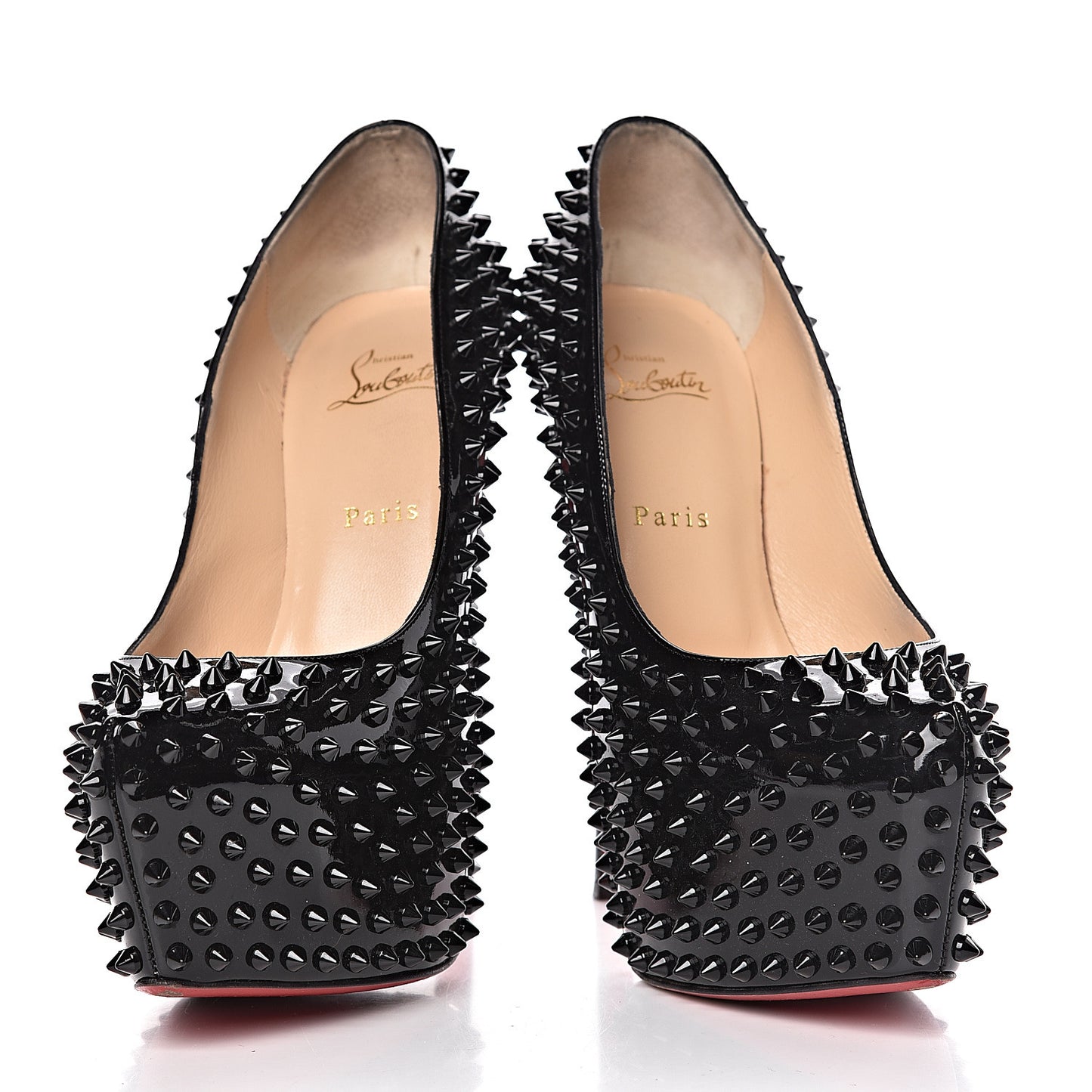 Patent Daffodile Spikes 160 Pumps 40 Black