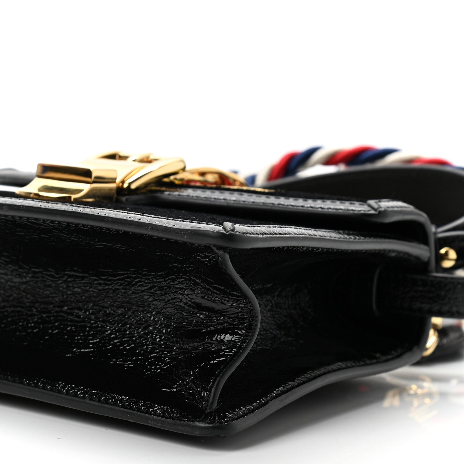 Gucci Velvet GG Monogram Mini Sylvie Top Handle Bag Black 11 of 11