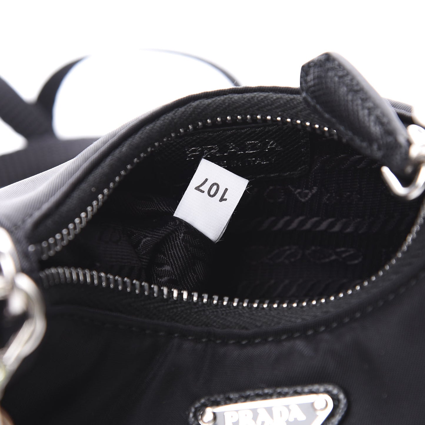 Tessuto Nylon Mini Re-Edition 2000 Shoulder Bag Black