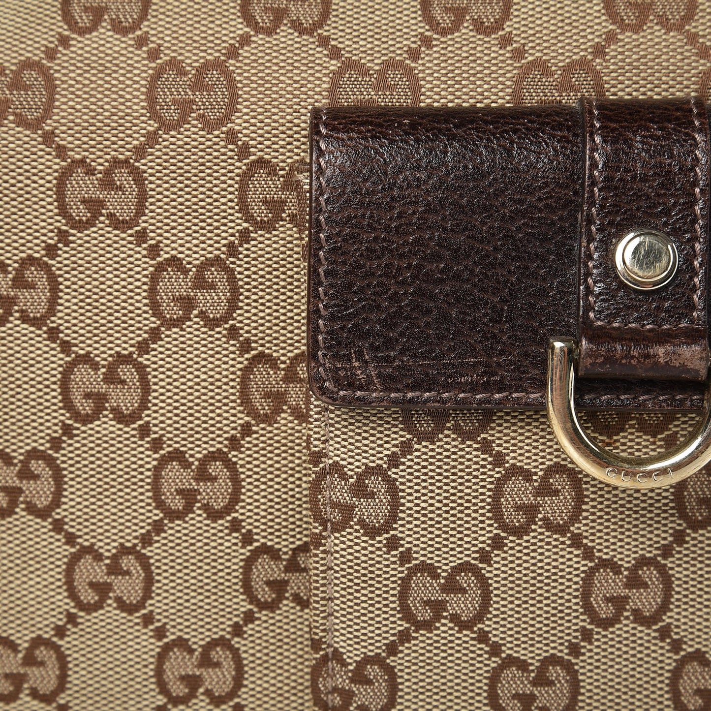 Monogram Abbey D Ring Tote Dark Brown