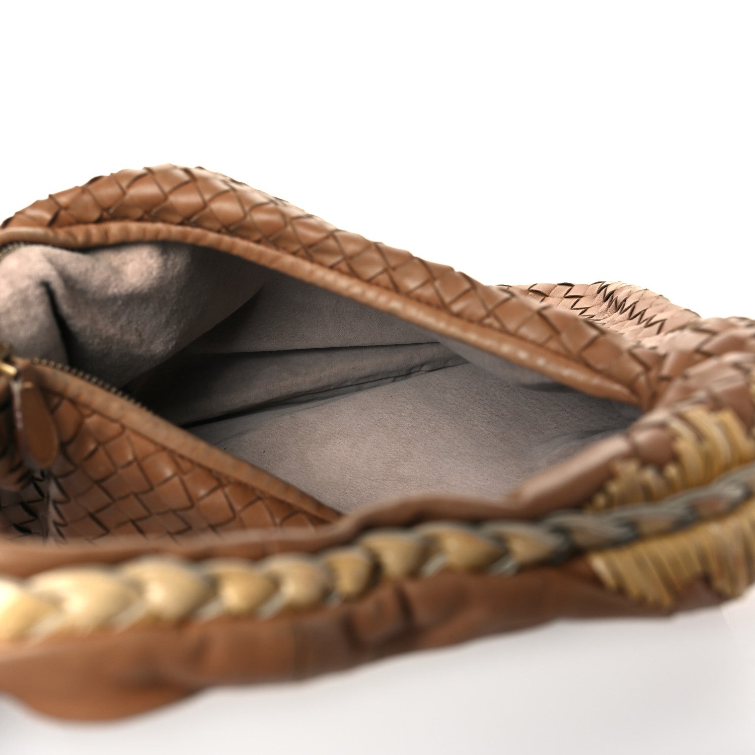 Bottega Veneta Nappa Intrecciato Medium Veneta Hobo Walnut Banane 3 of 9
