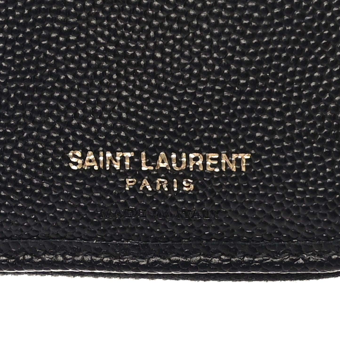 Grain De Poudre Matelasse Chevron Monogram Compact Zip Around Wallet Black