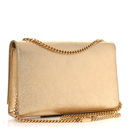 Saint Laurent Metallic Calfskin Medium Classic Monogram Kate Tassel Satchel Gold 2 of 10