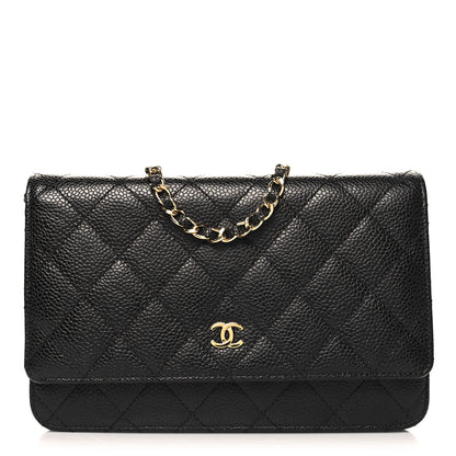 Chanel Caviar Quilted Wallet on Chain WOC Black 1 of 13