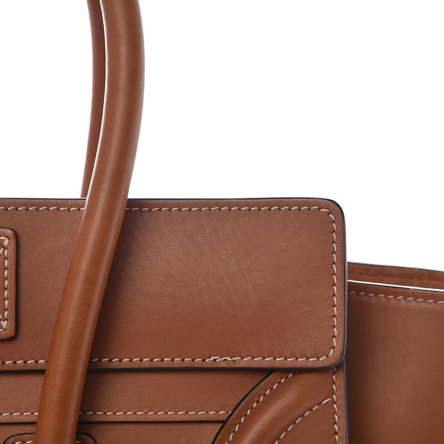 Natural Calfskin Micro Luggage Tan