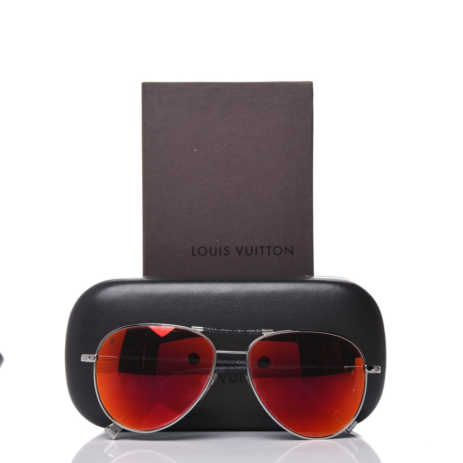Louis Vuitton Damier Graphite Conspiration Pilote Aviator Sunglasses Z0791U Silver 8 of 8