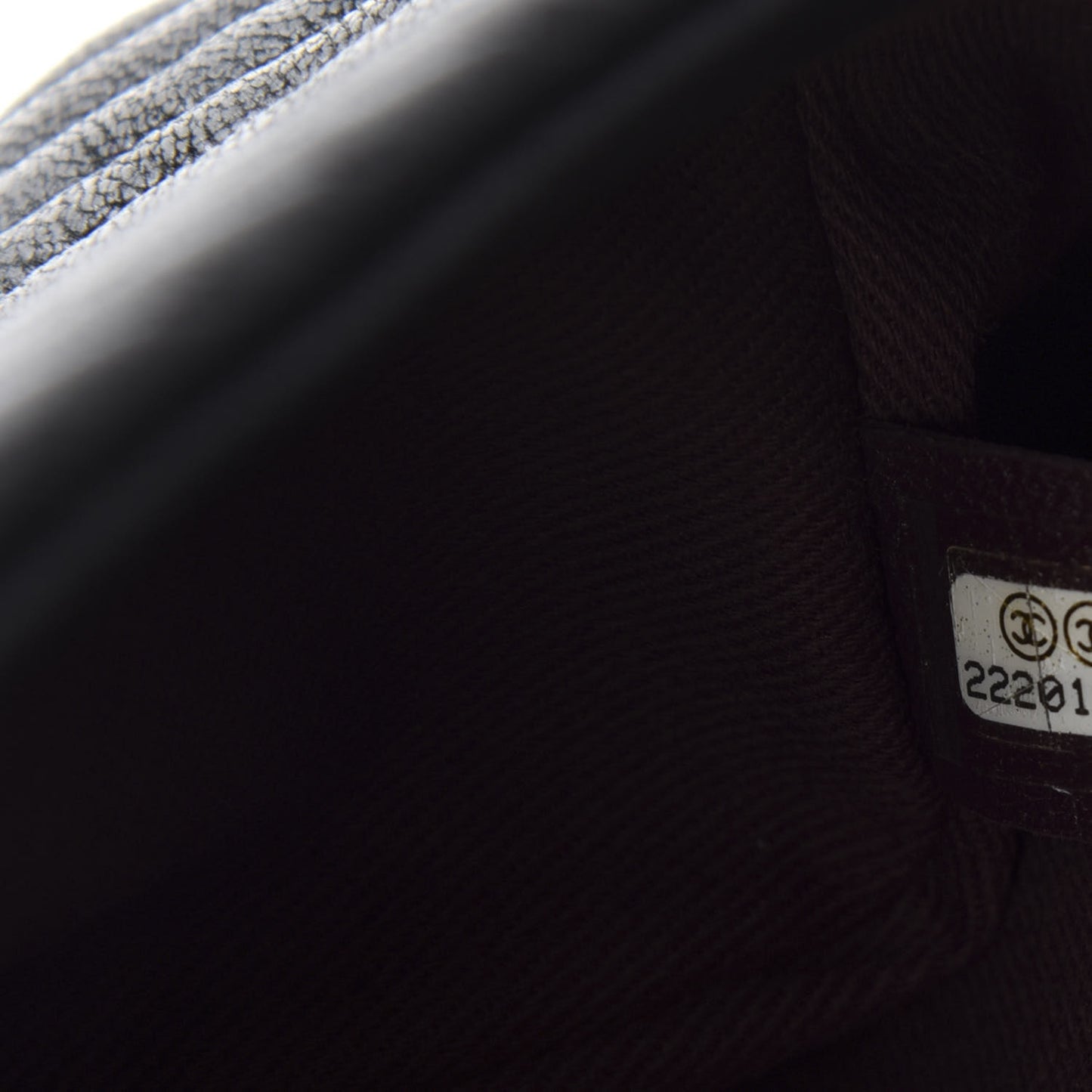 Calfskin Surpique Chevron Small Flap Black