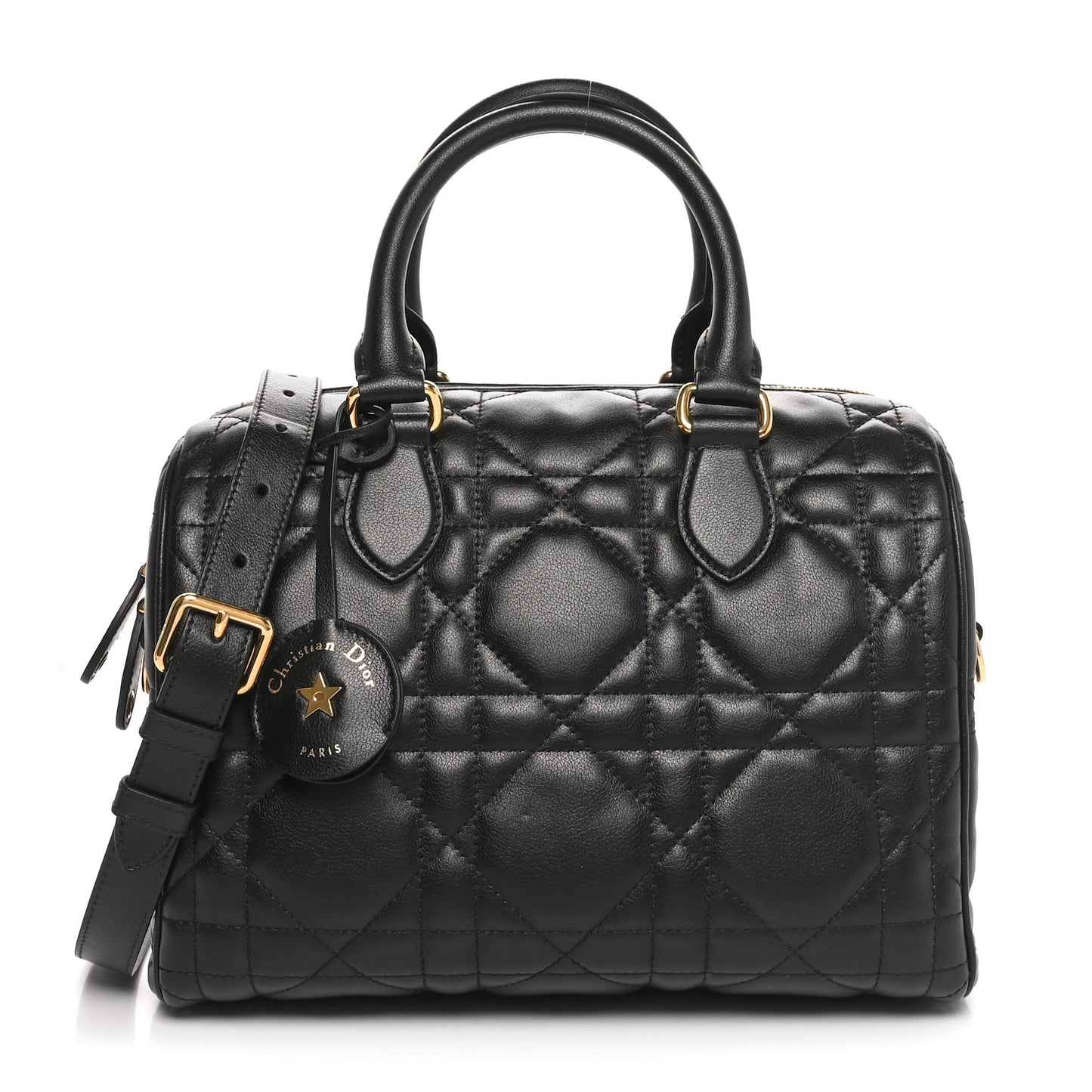 Calfskin Macrocannage Groove 25 Bag Black