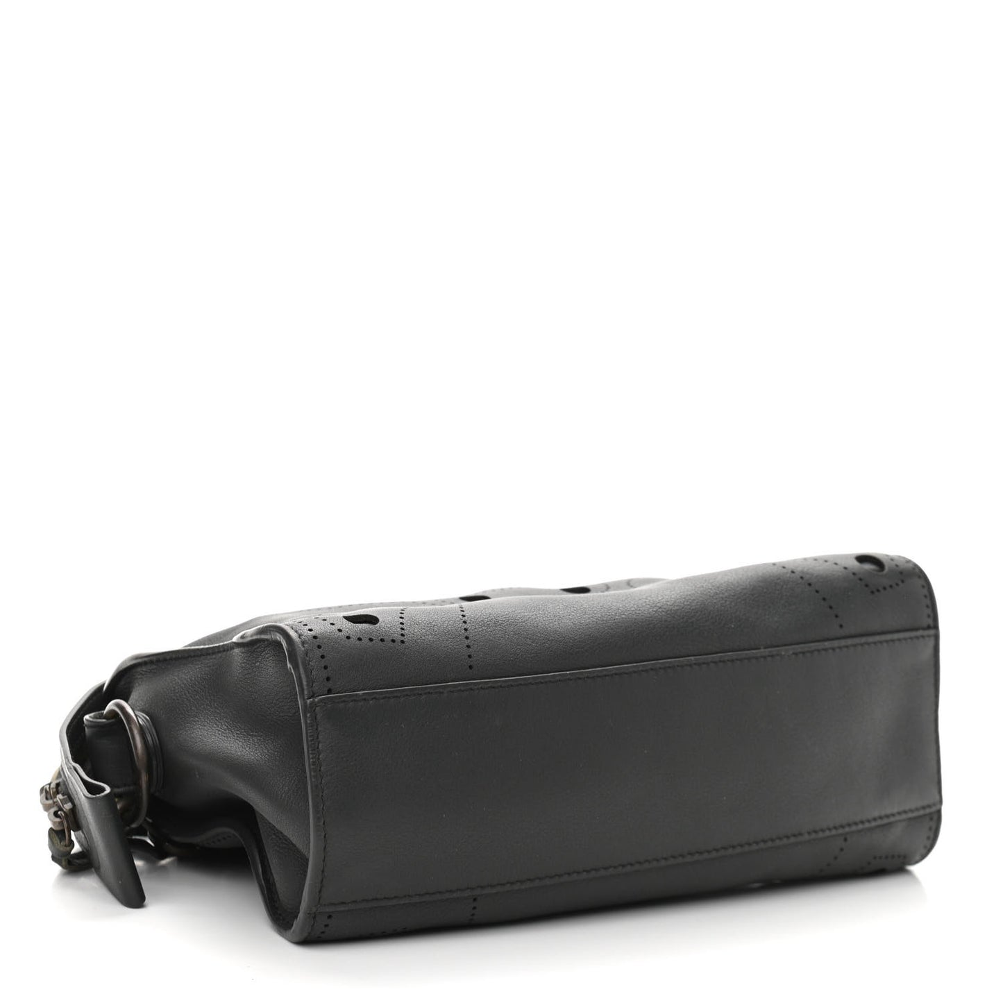 Veau Soyeux Perforated Blackout Hardware Mini City Gris Fossile