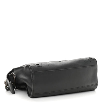Balenciaga Veau Soyeux Perforated Blackout Hardware Mini City Gris Fossile 4 of 10