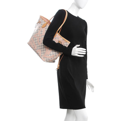 Louis Vuitton Damier Azur Tahitienne Neverfull MM 2 of 12